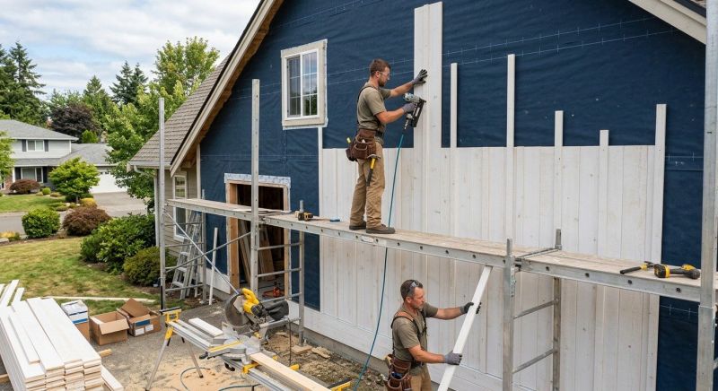 Batten Siding Installation in Wartrace, TN