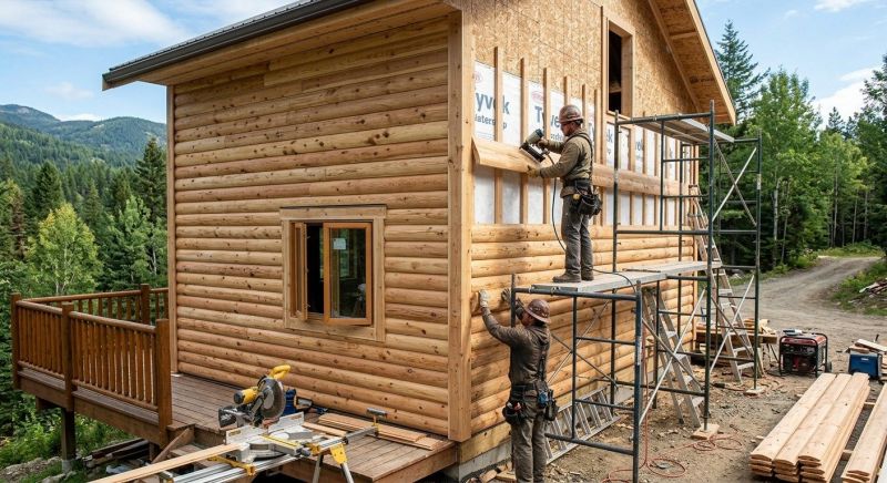 Log Siding Installation in Wartrace, TN
