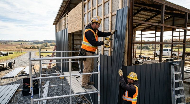 Metal Barn Siding Installation in Manchester, TN