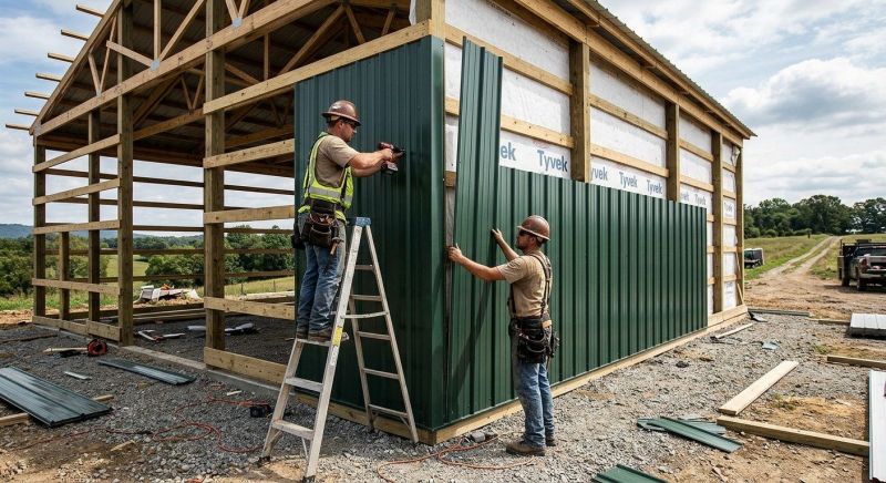 Pole Barn Siding Installation in Manchester, TN