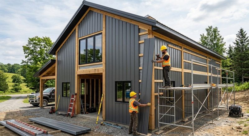 Pole Barn Siding Installation in Manchester, TN